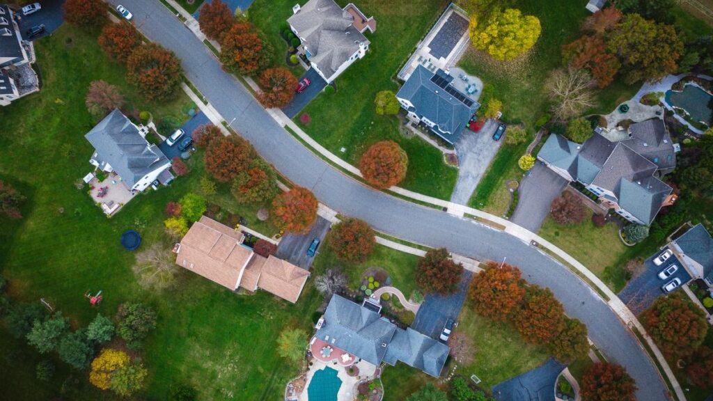 Aerial Drone of Homes in New Jersey