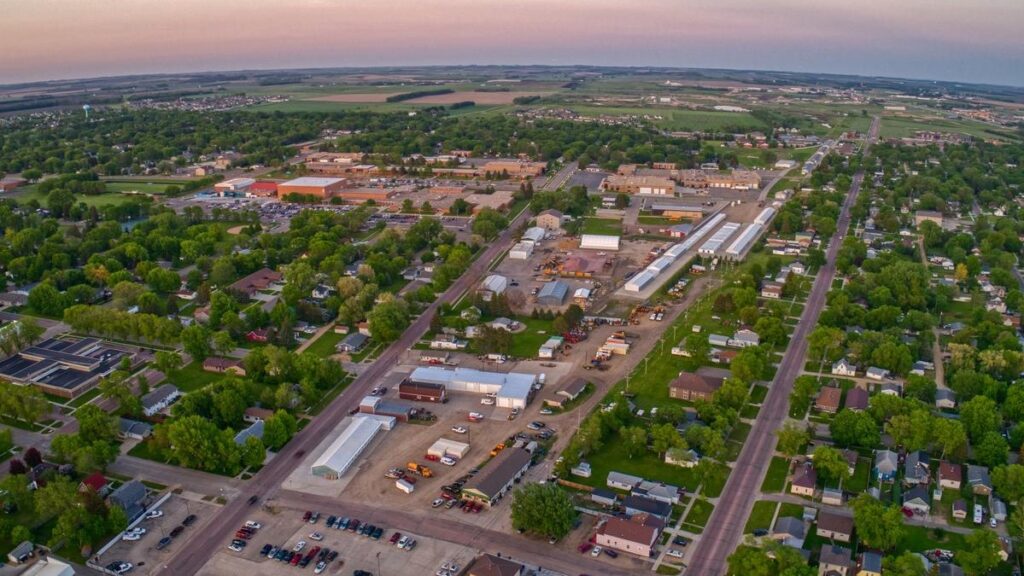 Aerial View of Watertown, South Dakota